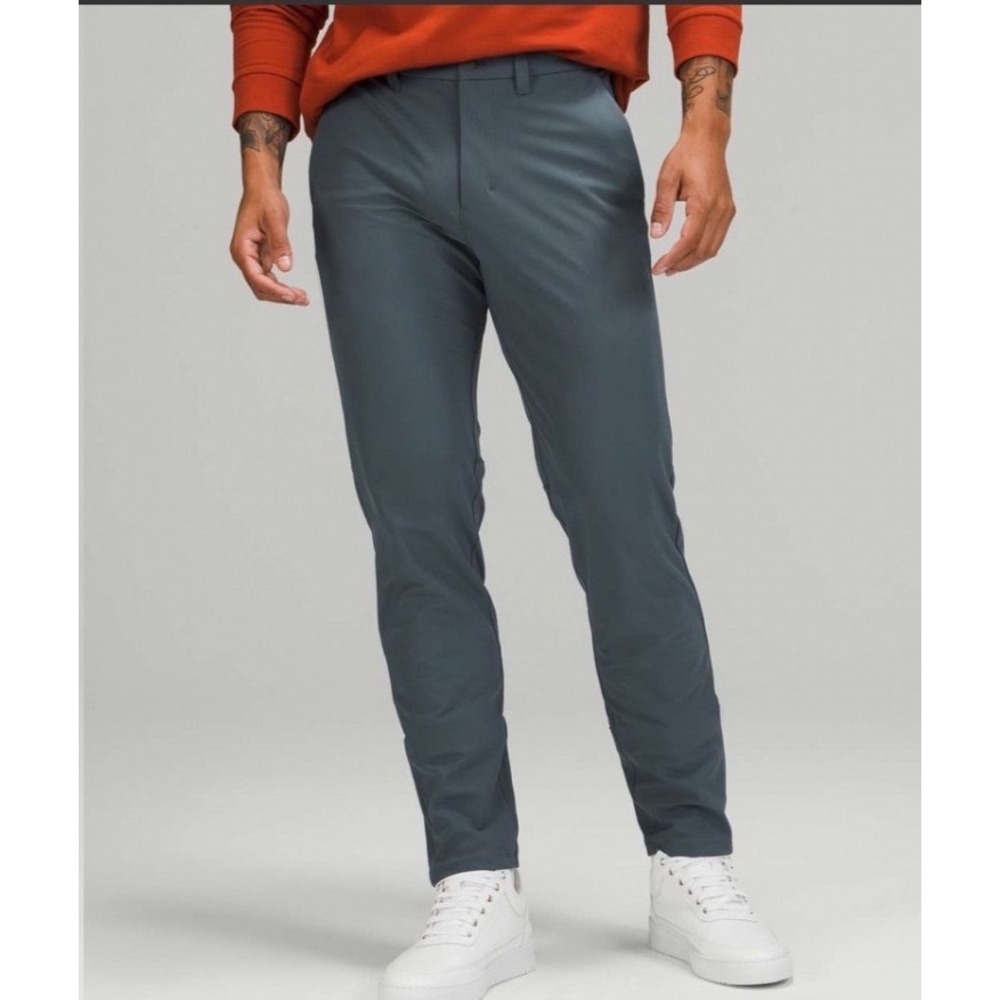 Lululemon Commission Pant Slim Warpstreme Gray 34 34x31 Chino Golf M5AF3S Casual